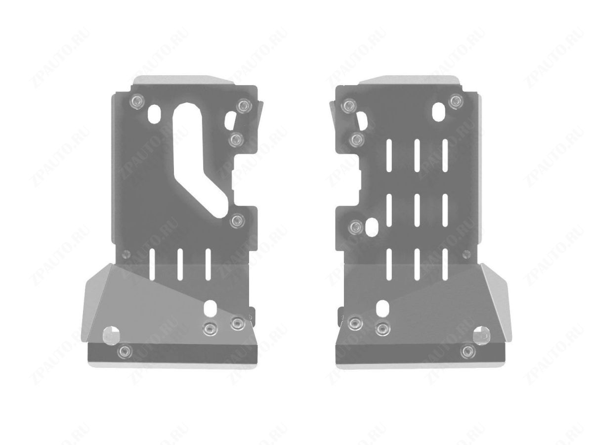 Защита порогов для ARCTIC CAT Mud Pro  2011-, алюминий 4 мм, STORM, арт. 1539