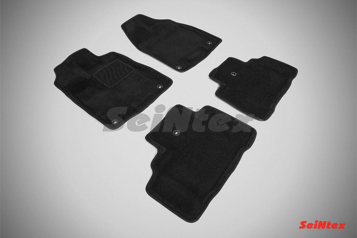 Ковры салонные 3D черные для Acura MDX 2014-, Seintex 85954