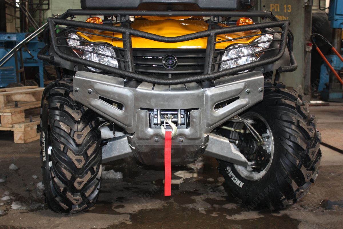 Защита бампера и радиатора квадроцикла CF Moto X6 EFI 2011-, алюминий 4мм, ALFeco, арт. ALF140026al