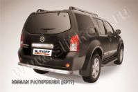 Защита заднего бампера d76 Nissan Pathfinder (2010-2014) Black Edition, Slitkoff, арт. NIP11-007BE