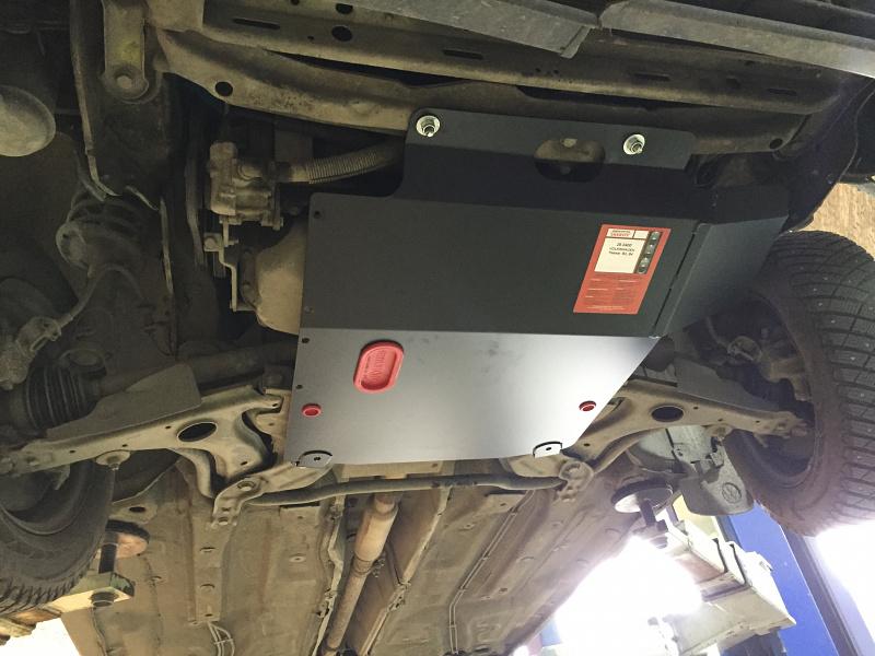 Защита картера и КПП для VOLKSWAGEN Passat B4 (с пластиковым пыльником) 1993 - 1997, V-1,6; 1,8; 2,0, Sheriff, сталь 2,0 мм, арт. 26.0400