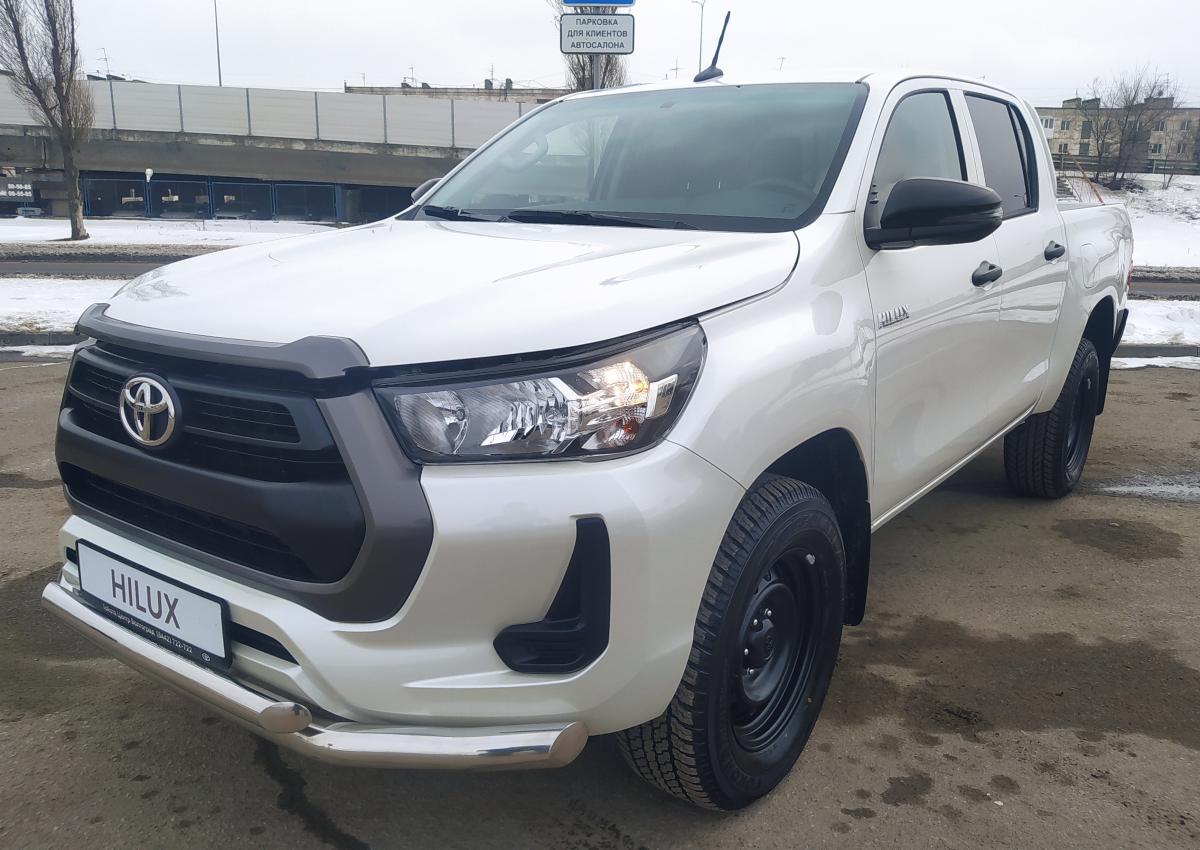 Защита переднего бампера двойная для автомобиля TOYOTA Hilux 2021 арт. THLX.21.03