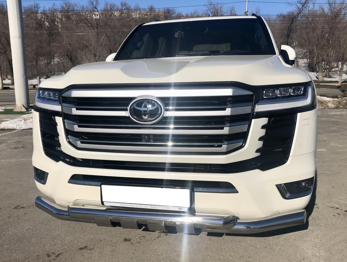 Защита переднего бампера (G)        для автомобиля TOYOTA Land Cruiser 300 2021 (Юбилейная) арт. TLCU300.21.05
