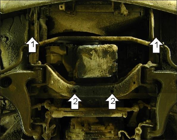 Защита стальная Мотодор (Двигатель), 2 мм, Сталь для Mercedes-benz 190 1982-1993 арт. 01218