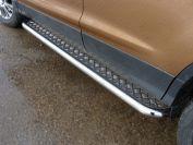 Пороги с площадкой 60,3 мм для автомобиля Ford Kuga 2013-2016, TCC Тюнинг FORKUG13-05