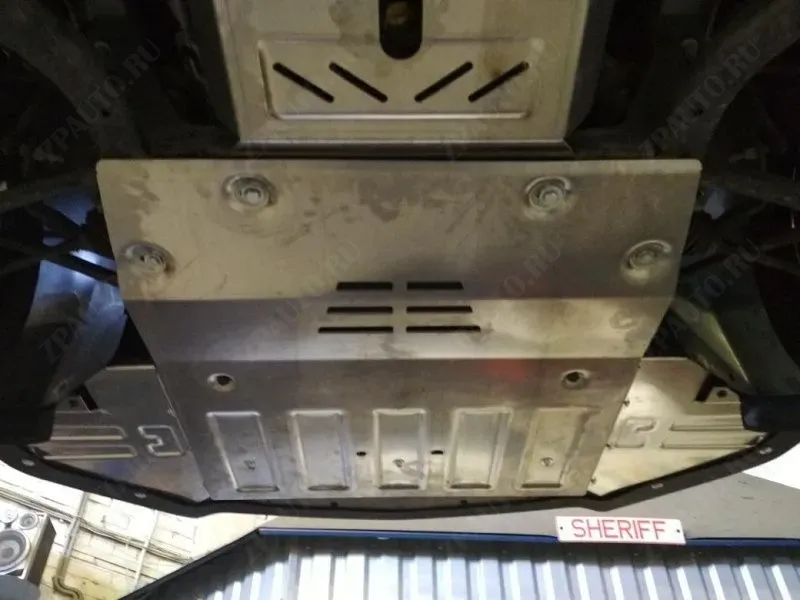 Защита радиатора для FORD Mustang  2019 -, V-5,0 AT RWD, Sheriff, алюминий 4 мм, арт. 08.4892