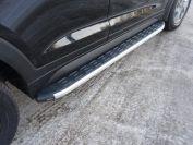Пороги алюминиевые с пластиковой накладкой 1720 мм для автомобиля Hyundai Tucson 2018-, TCC Тюнинг HYUNTUC18-32AL