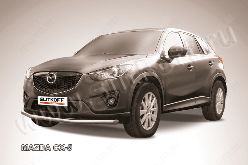 Защита переднего бампера d57 Mazda CX-5 (2011-2017) Black Edition, Slitkoff, арт. MZCX5-002BE