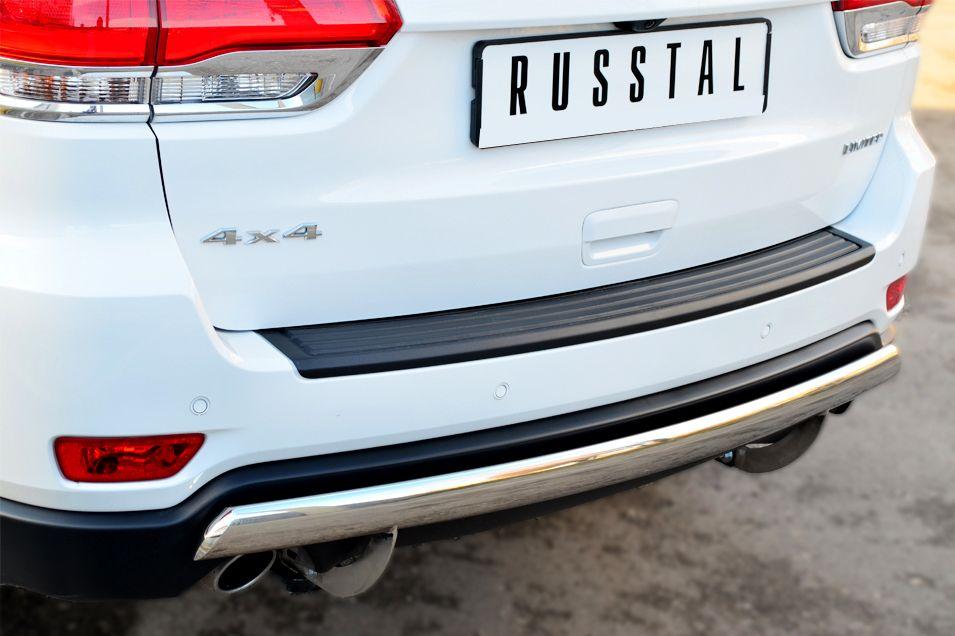 Защита заднего бампера d75х42 для Jeep Grand Cherokee 2013, Slitkoff JGCZ-001536