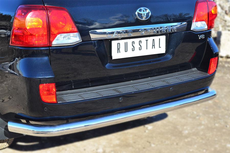 Защита заднего бампера d76 для Toyota Land Cruiser 200 2012, Slitkoff TLCZ-001645