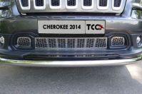 Решетка радиатора (лист) для автомобиля Jeep Cherokee (Sport, Longitude, Limited) 2014-, TCC Тюнинг JEEPCHER14-04