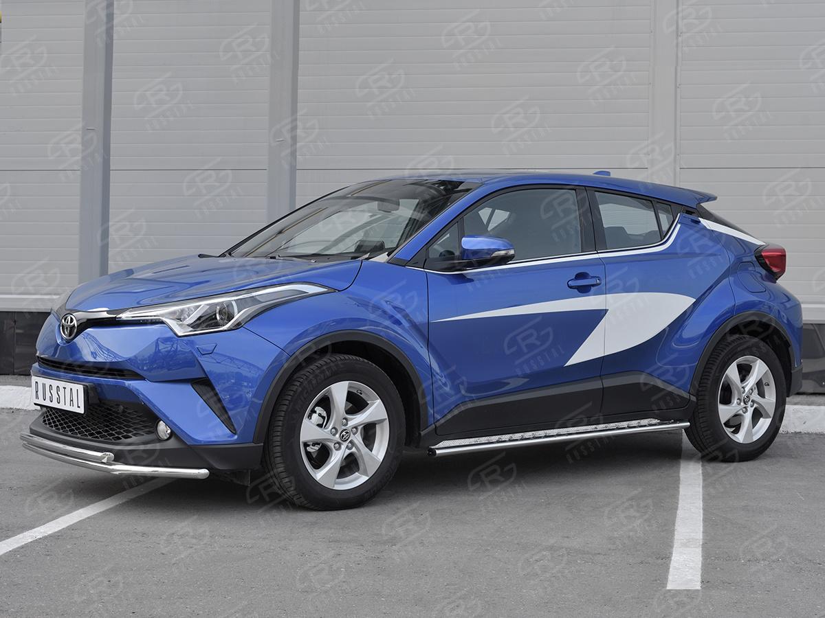 Защита переднего бампера d42 секции-d42 дуга TCHZ-003024 для автомобиля TOYOTA C-HR 2018-, Slitkoff
