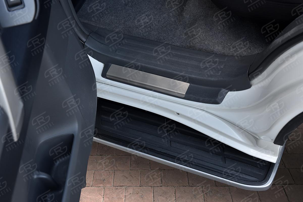 Накладки на пороги RUSSTAL (нерж., шлиф) LCPR09-02 для автомобиля Toyota Land Cruiser Prado 2009-2013, Slitkoff