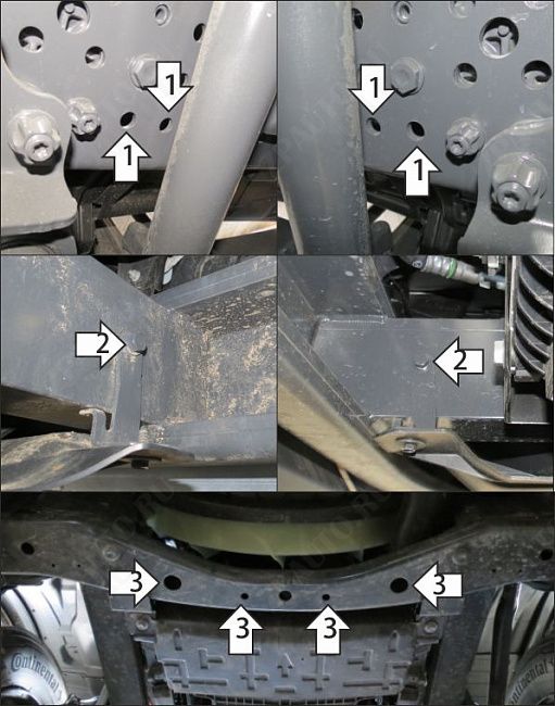 Защита на Грузовые Motodor (Двигатель, Радиатор), 6 мм,  для Mercedes-benz Actros  2021- арт. 21228