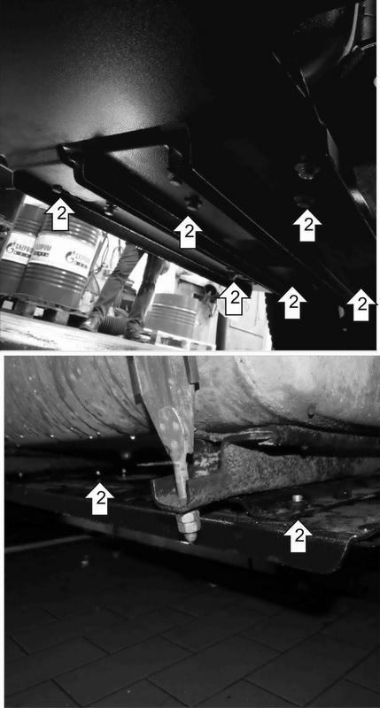 Защиты Грузовые Motodor (Топливный бак), 4 мм, Сталь для КамАЗ 5490 2014- арт. 27713