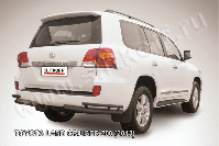 Уголки d76+d42 двойные черные Toyota Land Cruiser 200 (2013-2015) , Slitkoff, арт. TLC2-13-017B