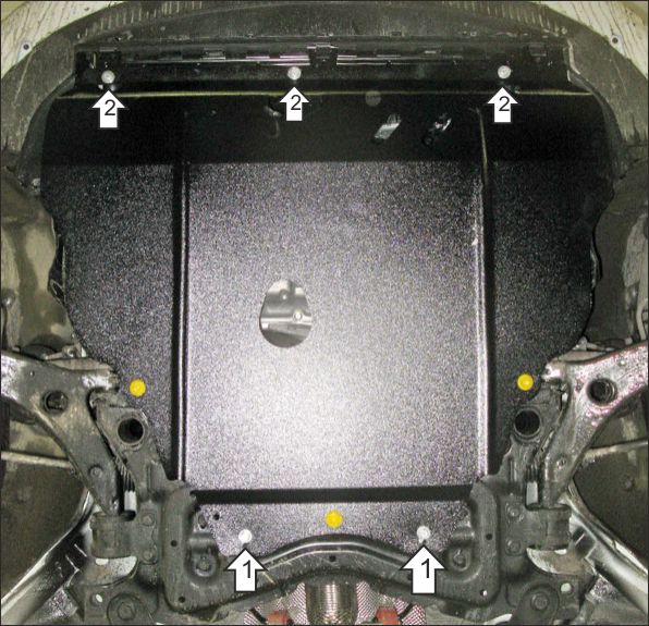 Защита стальная Мотодор (Двигатель, Коробка переключения передач), 2 мм,  Volvo V50   2004-2012 арт. 72601