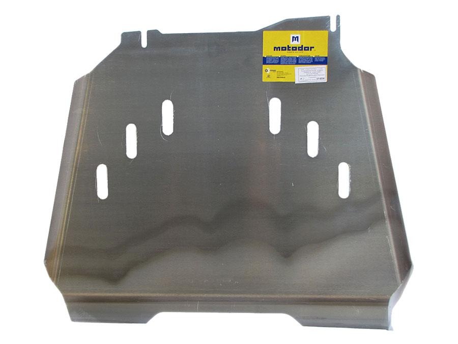 Защита двигателя, кпп, рк алюминиевая Motodor для Nissan Navara III 2004-2010- (5 мм, алюминий), 31404