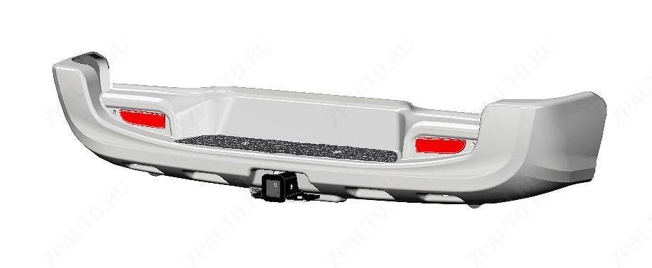 ABC.TOHIL.RB.08W БАМПЕР АВС-ДИЗАЙН ЗАДНИЙ С КВАДРАТОМ ПОД ДОПОЛНИТЕЛЬНОЕ ОБОРУДОВАНИЕ TOYOTA HILUX REVO 2015- (БЕЛЫЙ)