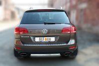 Защита задняя (ОВАЛ) D 75х42 для Volkswagen Touareg(Фольксваген Туарег), ALFeco арт. TOUR-10.04