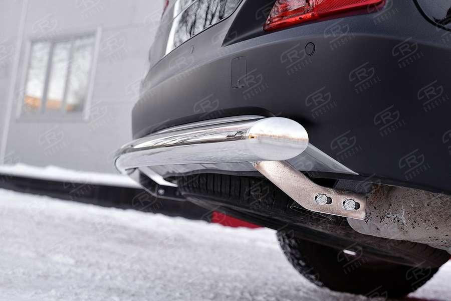 Защита заднего бампера d75х42 KIA Sorento Prime CRDI 2015, Slitkoff KSPZ-002214