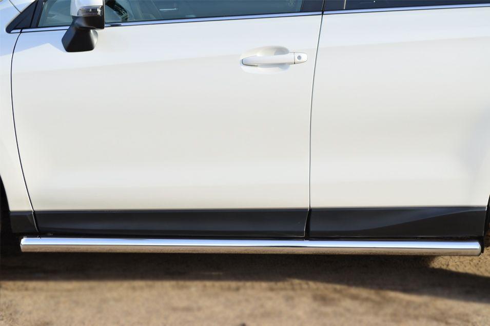 Пороги труба d63 вариант 3 для Subaru Forester 2013, Руссталь SUFT-0015993