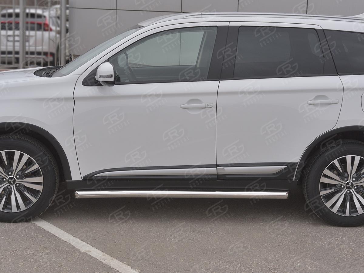 Пороги труба d57 (вариант 1) MOT-0032081 для автомобиля MITSUBISHI Outlander 2018-, Slitkoff