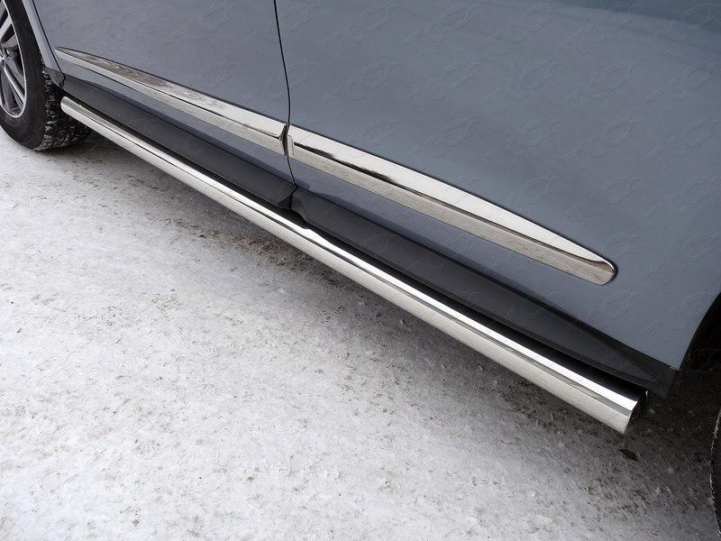 Пороги труба 76,1 мм для автомобиля Infiniti QX 60 2016-, TCC Тюнинг INFQX6016-24