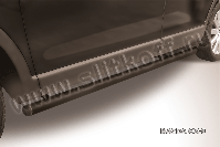 Защита порогов d57 труба черная Mazda CX-9 (2006-2012) , Slitkoff, арт. MZCX9007B