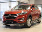 Защита переднего бампера одинарная d-53 для автомобиля Hyundai Tucson 2018-наст.вр., Технотек, арт. HNT18_1