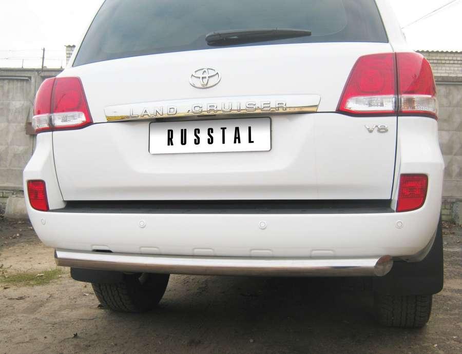 Защита заднего бампера d76 для Toyota Land Cruiser 200 2007-2012, Slitkoff LCZ-000202