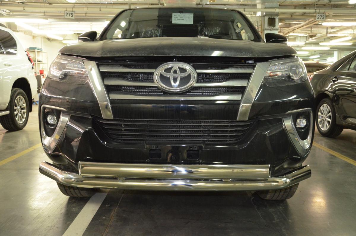 Защита переднего бампера двойная для автомобиля TOYOTA Fortuner 2017. TF.17.03-75, Россия