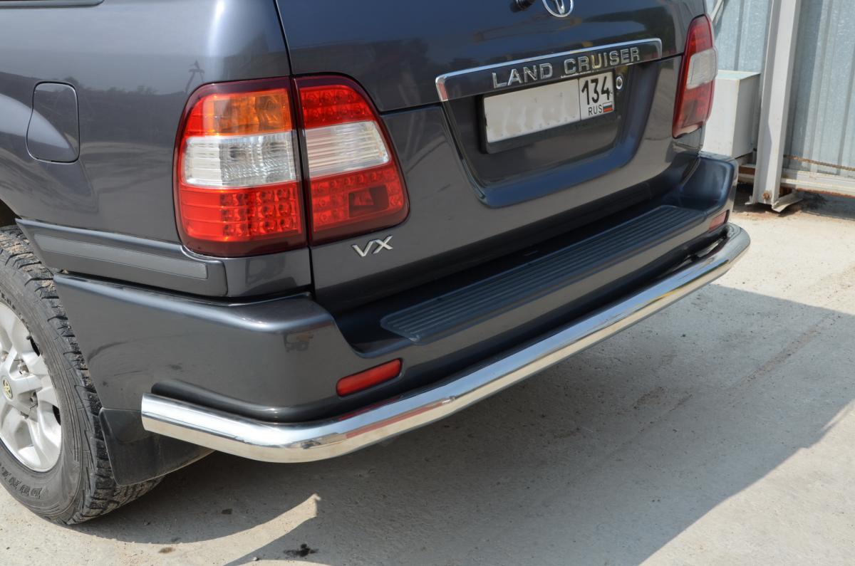 Защита заднего бампера угловая для автомобиля TOYOTA Land Cruiser 100     1998-2006, Россия TLC100.98.18
