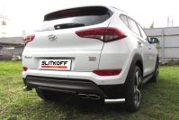 Уголки d57 Hyundai Tucson 4WD (2015-2018) Black Edition, Slitkoff, арт. HT4WD15009BE