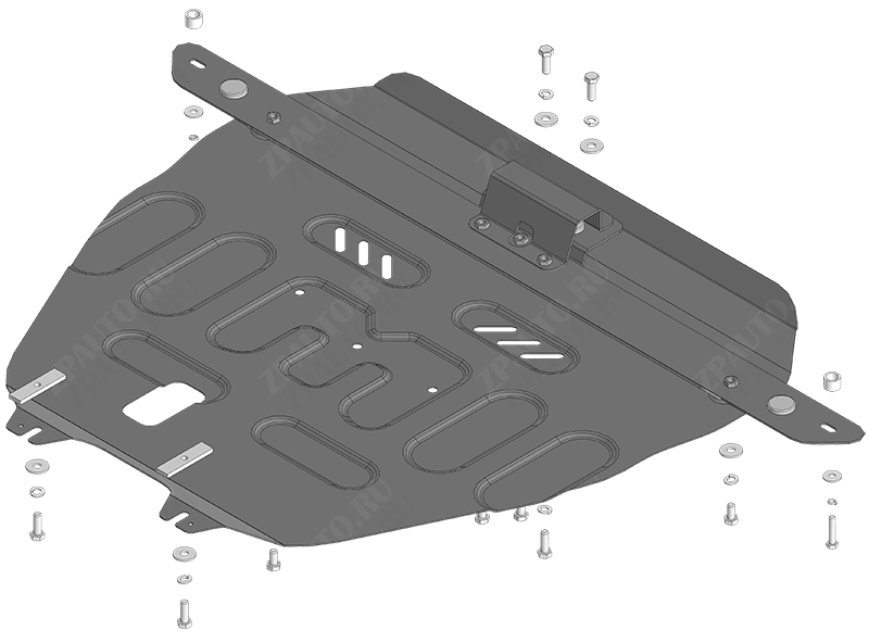 Защита стальная Мотодор (Двигатель, Коробка переключения передач), 2 мм,  Ford Bronco Sport  2020-2024 арт. 70709