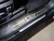 Накладки на пороги (лист шлифованный надпись Q7) для автомобиля Audi Q7 2015-