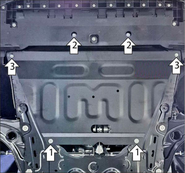 Защита стальная Мотодор (Двигатель, Коробка переключения передач), 2 мм,  Lada Iskra Cross  2025- арт. 72105