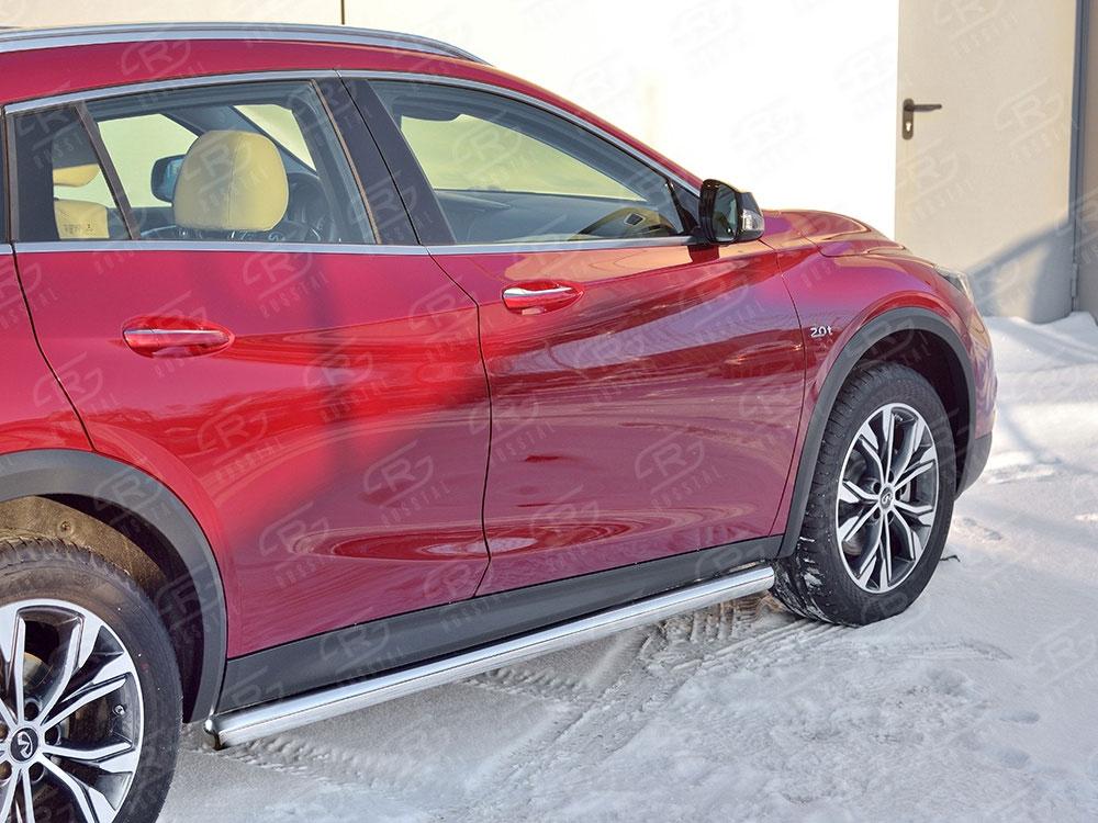 Пороги труба d57 вариант 3 Infiniti QX30 2016, Slitkoff IQX3T-0025003