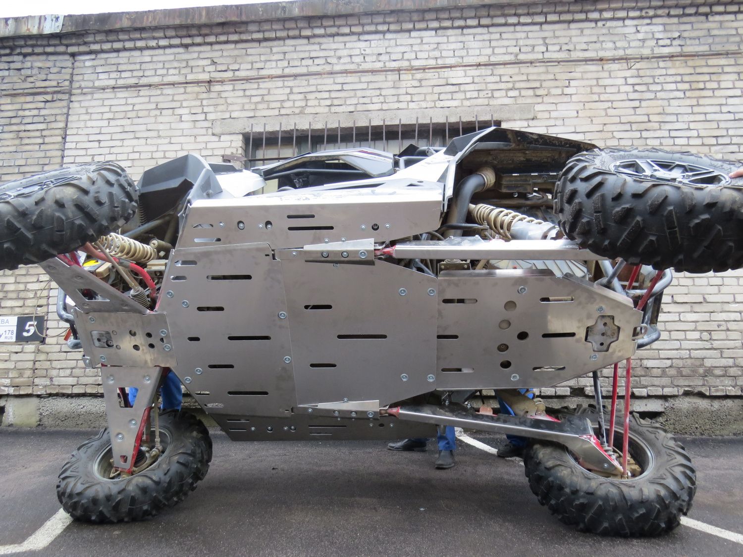 Защита днища для POLARIS RZR XP 1000 2013-15, алюминий 4 мм, STORM, арт. 3120