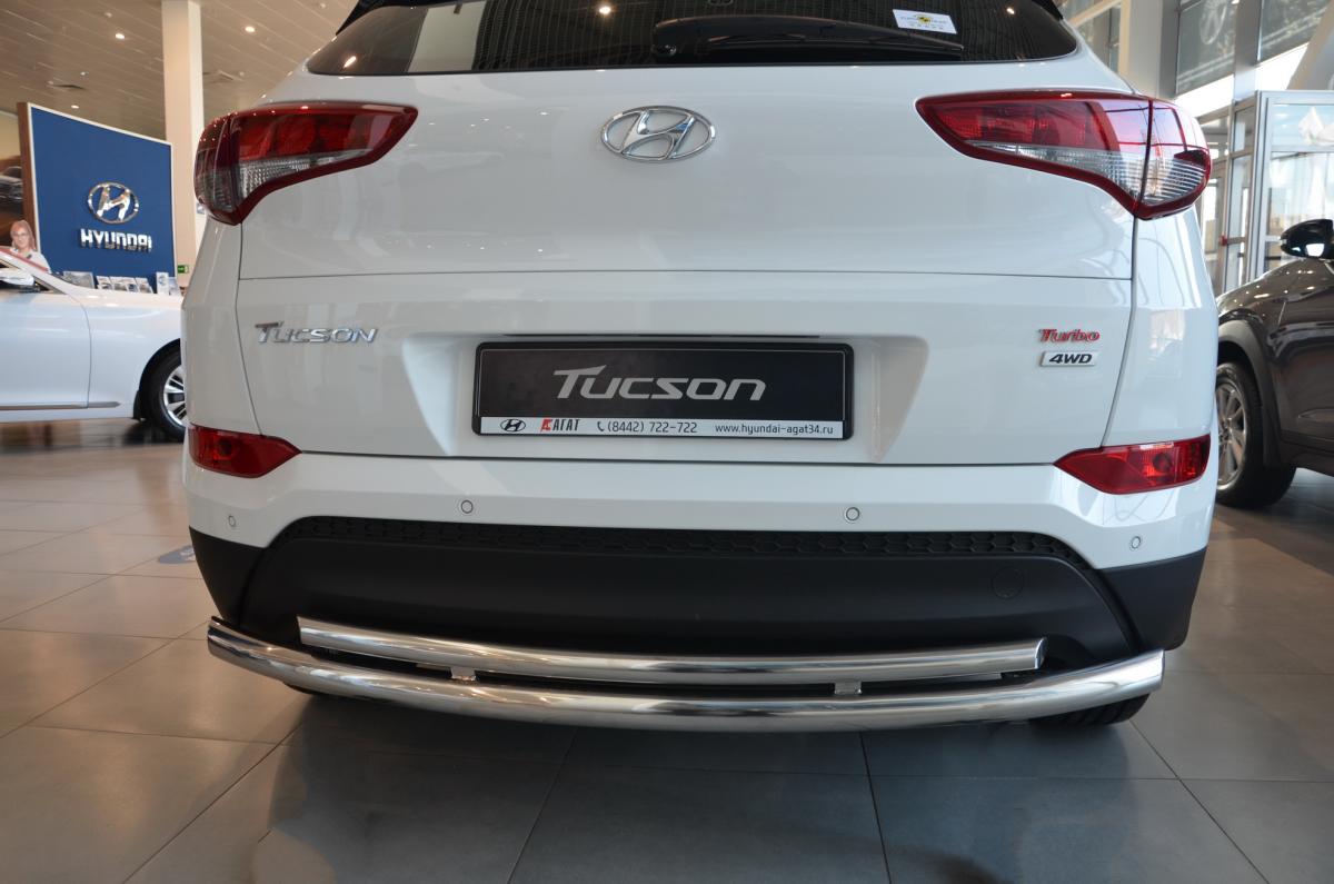 Защита заднего бампера   для автомобиля HYUNDAI Tucson 2016-2018. HTUC.16.11, Россия