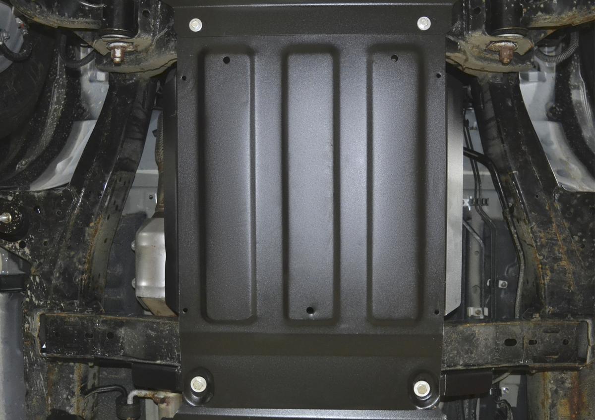 Защита КПП АвтоБроня для Foton Tunland (V - 2.8D) 4WD 2017-2020, штампованная, сталь 1.8 мм, с крепежом, 111.04403.1