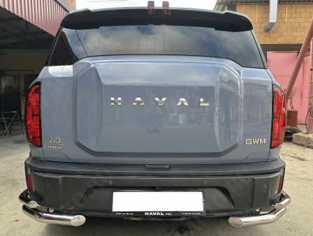 Защита заднего бампера  угловая двойная для автомобиля HAVAL H3 2024 арт. HVH3.24.20