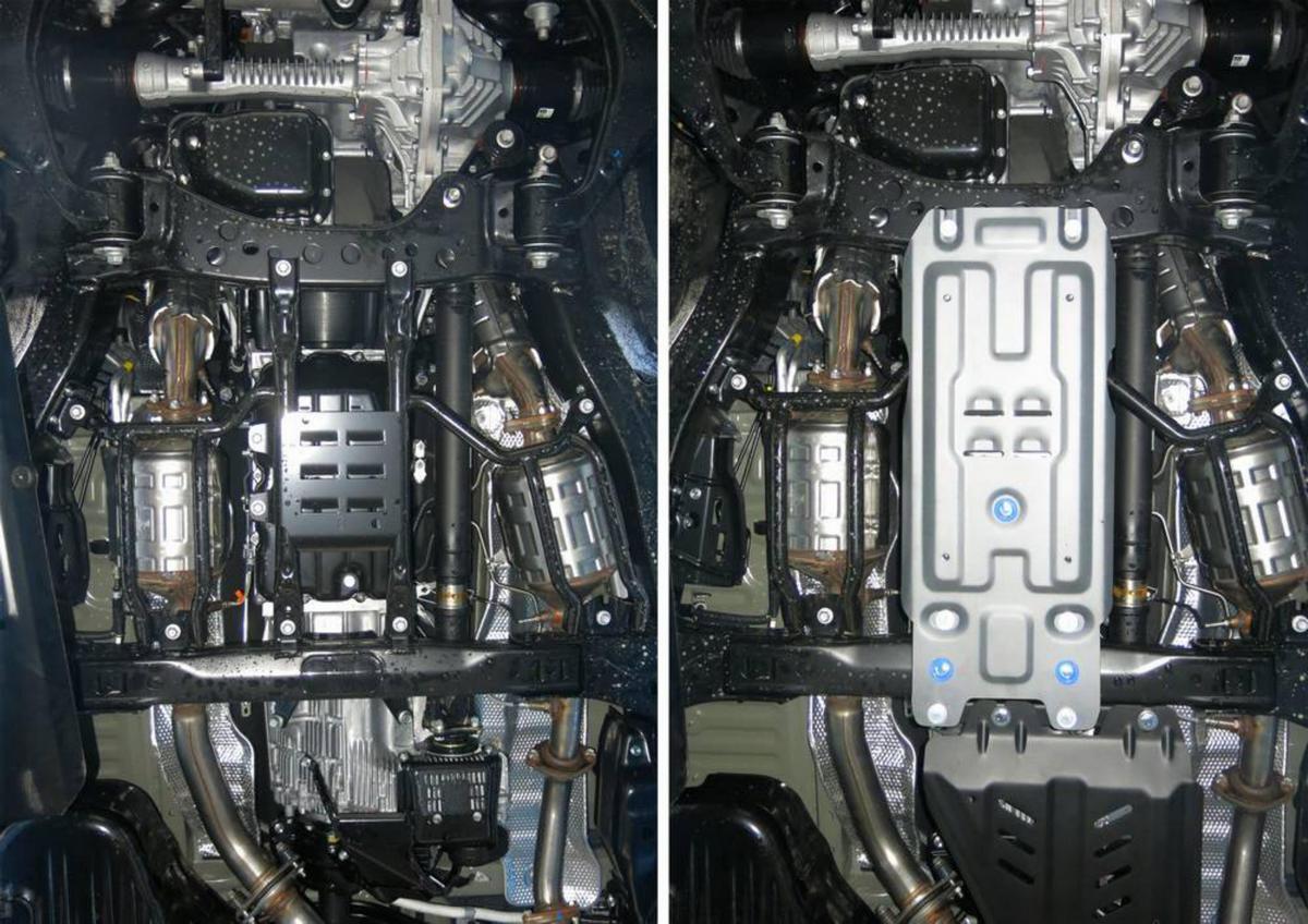 Защита КПП Rival для Lexus LX III 2007-2015, штампованная, алюминий 4 мм, с крепежом, 333.9507.1