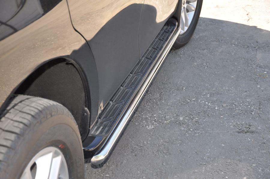 Пороги труба d42 вариант 1 для Nissan Patrol 2010, Slitkoff PAT-0007841