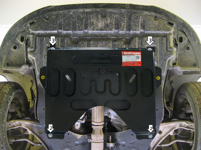 Защита АвтоСтандарт (Двигатель, Коробка переключения передач), 1, сталь для Nissan Teana  2014-2018 арт.51412