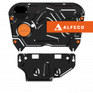 Lexus RX 500H 2022- V- 2,4H защита картера и АКПП (2части)   рынок Европы, ALFeco, сталь, 1.5 мм, арт. ALF24116st-4