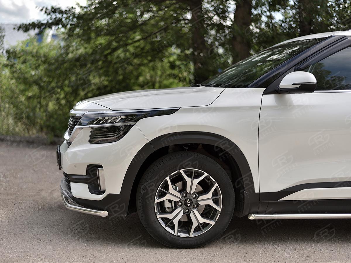 Защита переднего бампера d42 секции KSLZ-003410 для автомобиля Kia Seltos 2019-, Slitkoff