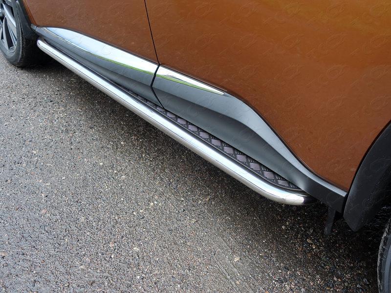 Пороги с площадкой 42,4 мм для автомобиля Nissan Murano 2016-, TCC Тюнинг NISMUR16-13