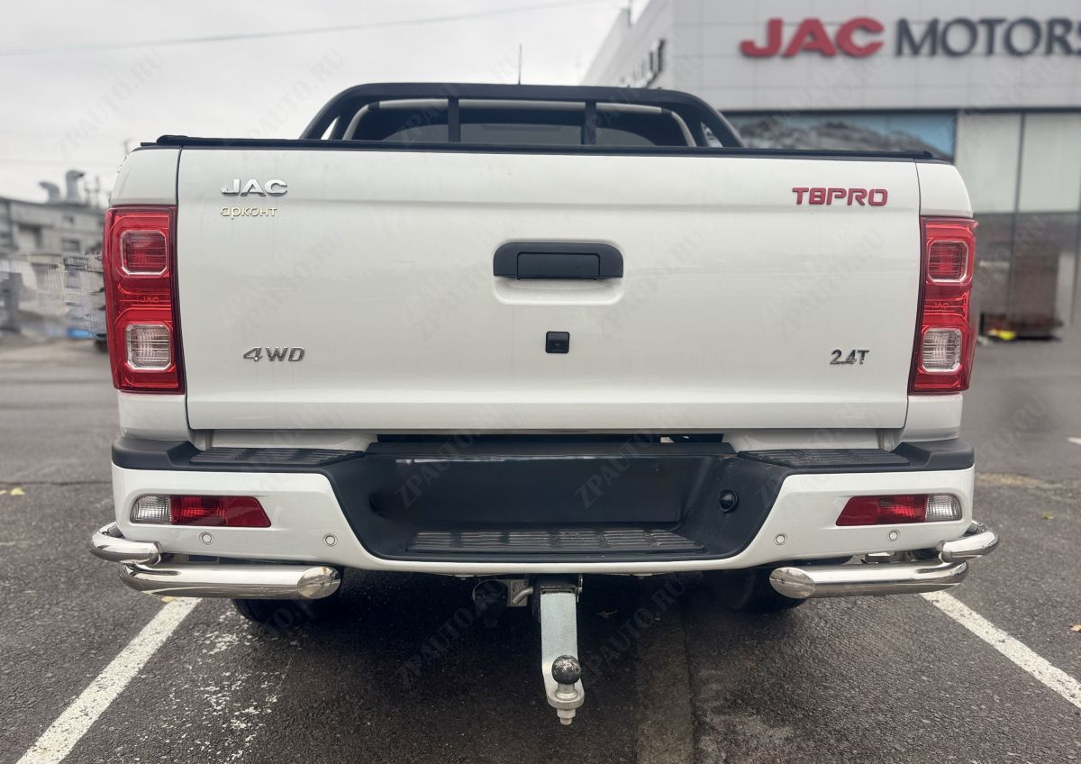 Защита заднего бампера угловая двойная для автомобиля JAC  T8 Pro 2020 арт. JAC.T8P.20.20