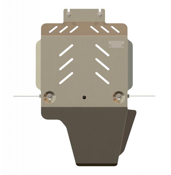 Защита КПП и РК для LAND  ROVER Range Rover Sport  2005 - 2013, V-4,2; 4,4; 2,7TD; 3,6TD, Sheriff, сталь 2,5 мм, арт. 34.1930